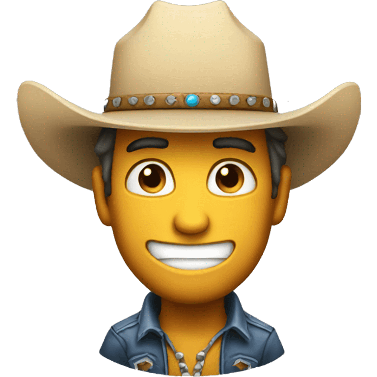 Cool crying laughing cowboy  emoji