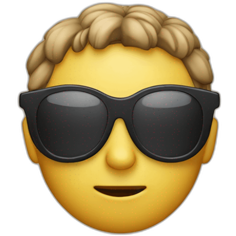 Face taking dark glasses off emoji