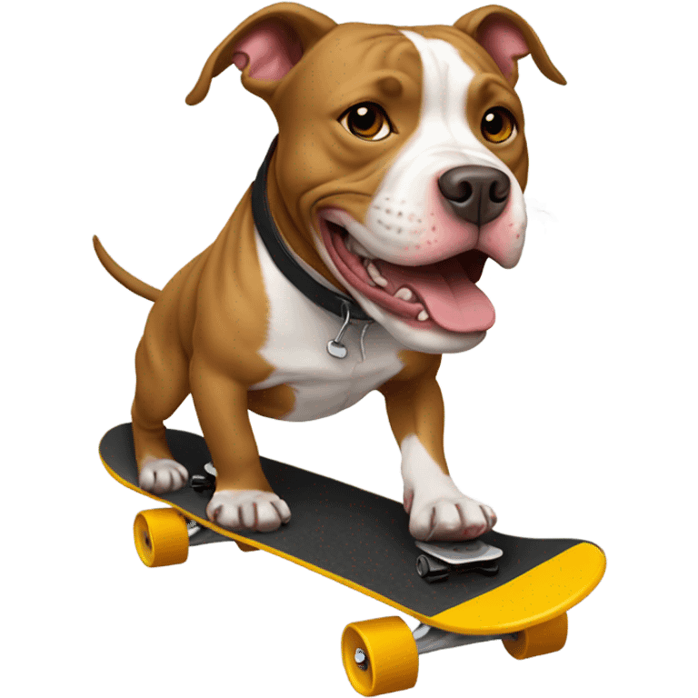 Pitbull skateboarding emoji