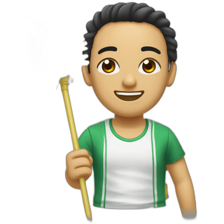 Japonais avec balais swiffer emoji