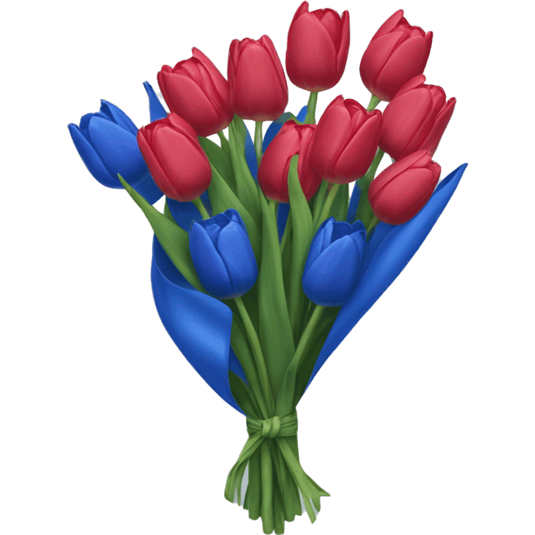 Bouquet of royal blue tulips emoji