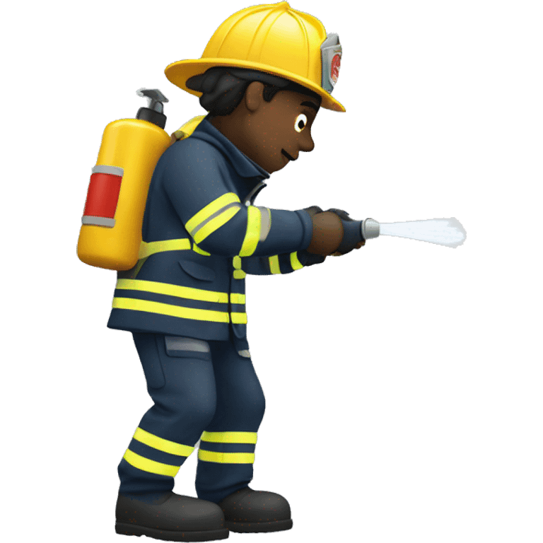 Firefighter spraying water emoji