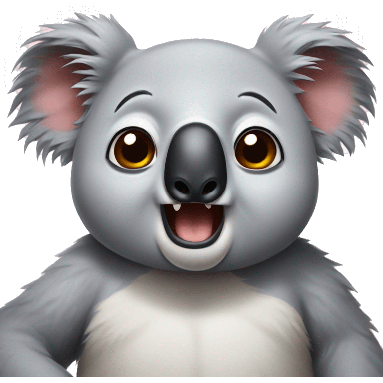 koala with horror face emoji