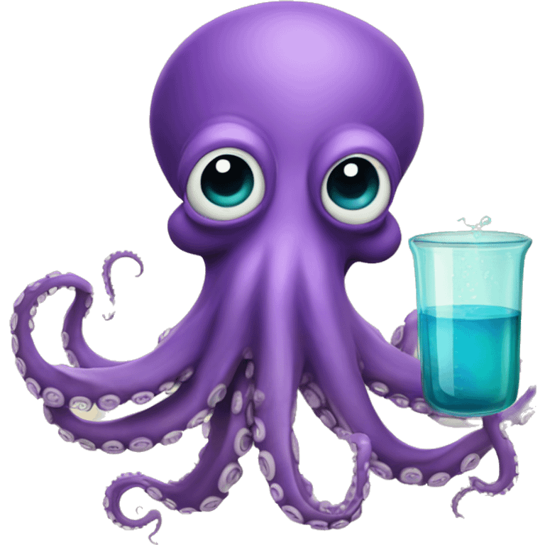 octopus with beaker emoji