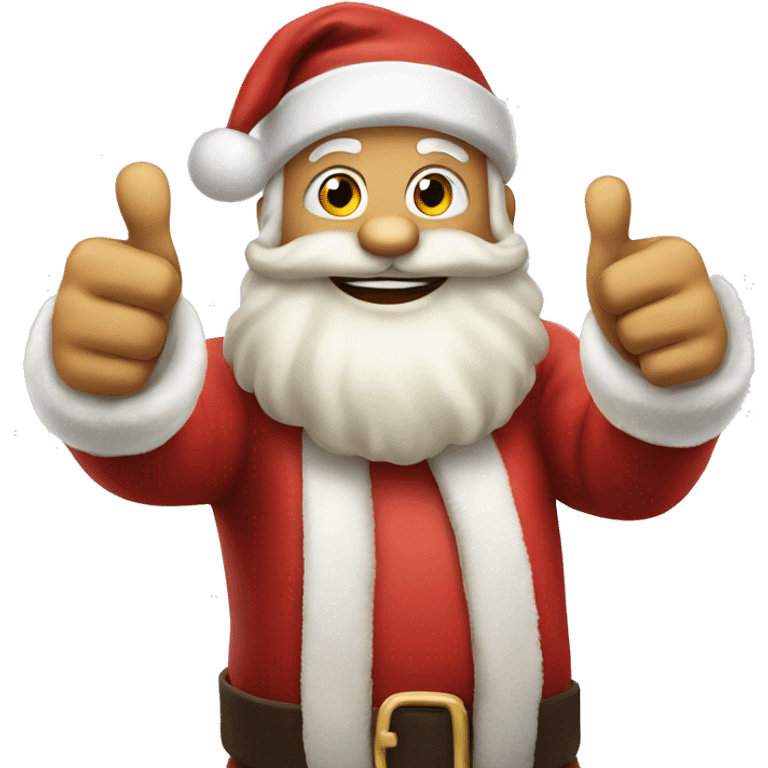 Santa thumbs up emoji