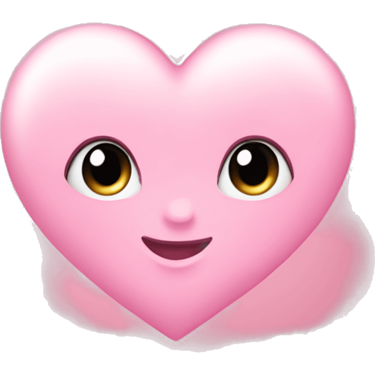 Baby pink heart with a pink bow emoji