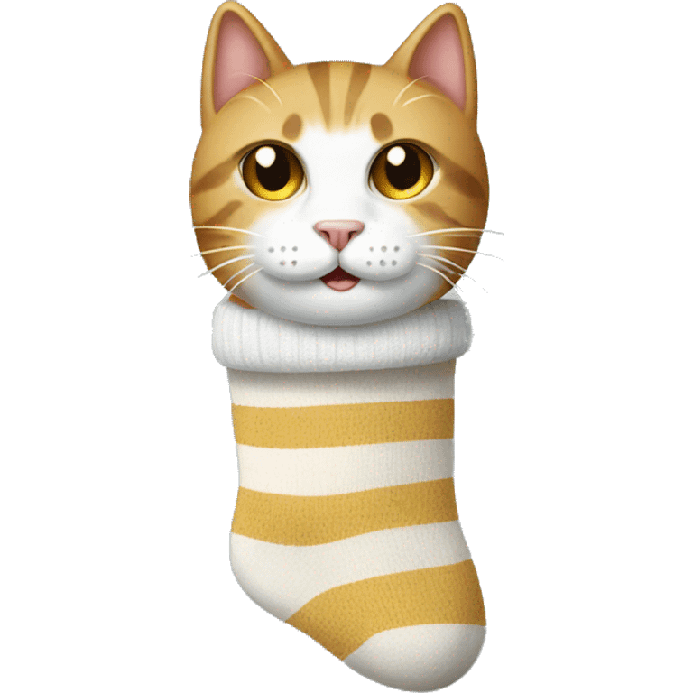 Cat wearing a sock emoji