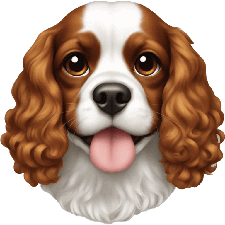 blenheim cavalier girl with brown spot on left side of mouth  emoji