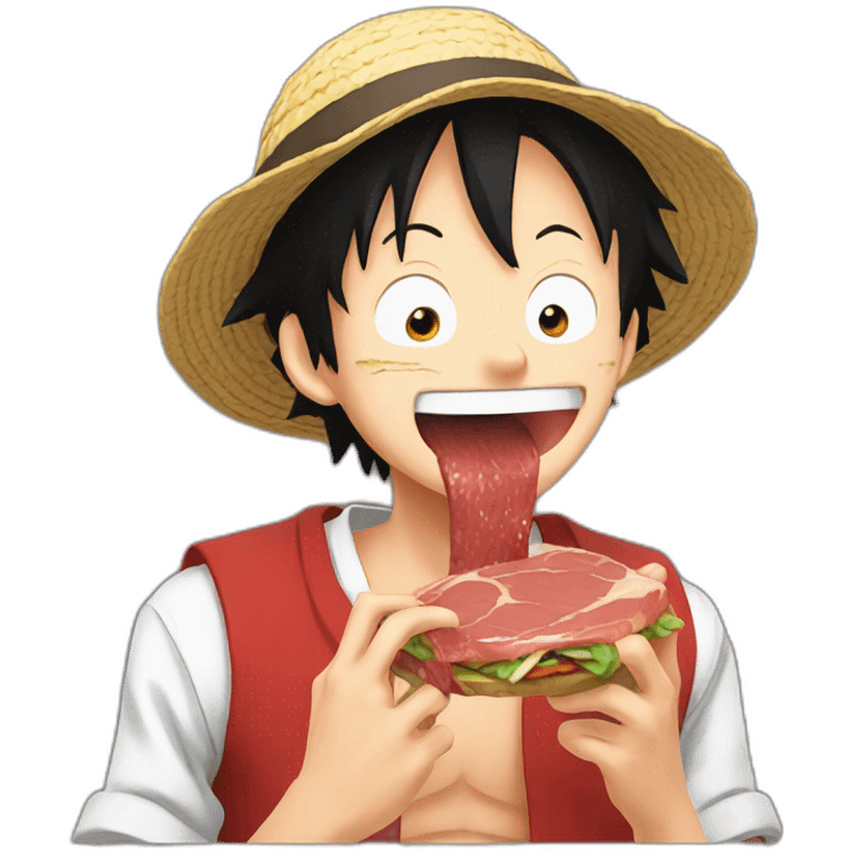 luffy eating meat 🍖 emoji