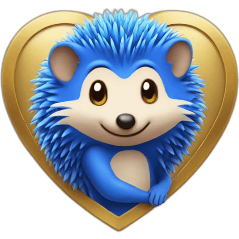 blue hedgehog heart emoji