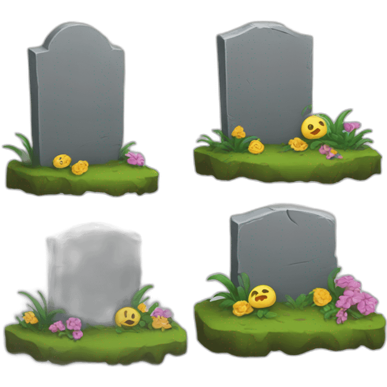 3 tombstones emoji