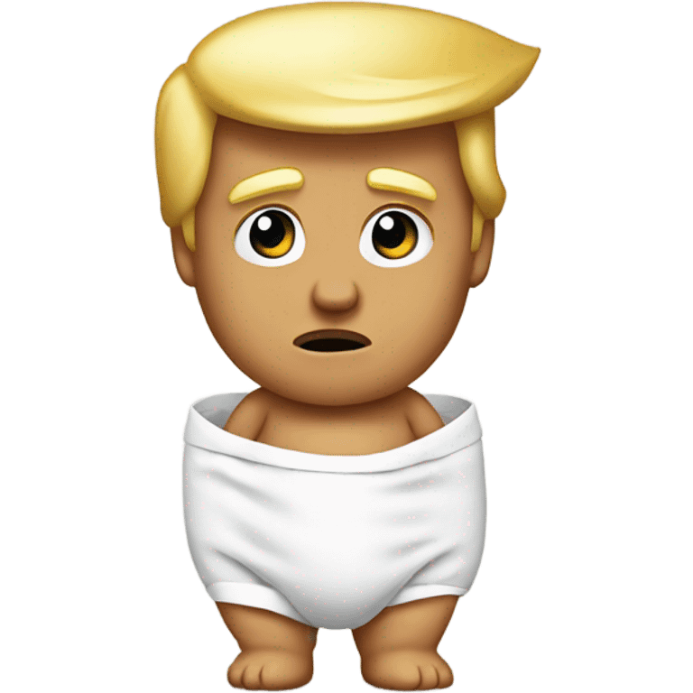 Donald Trump wearing a diaper emoji