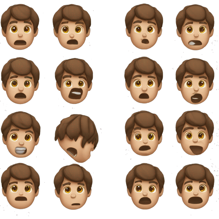 boy with brown hair begging  emoji