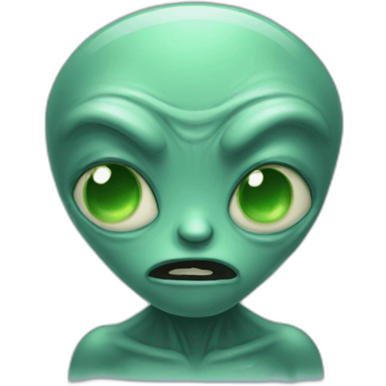 alien crying emoji