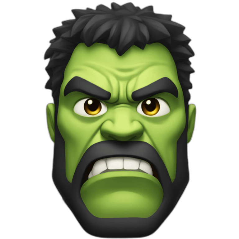 angry hulk with black beard emoji