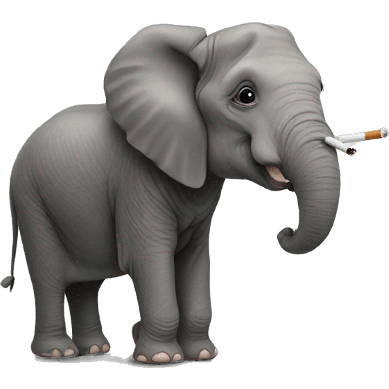 Elephant smoke cigarette emoji