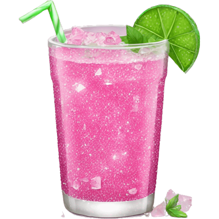 Pink glitter mojito  emoji