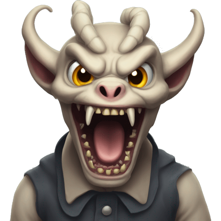 scary frightening chimera  emoji