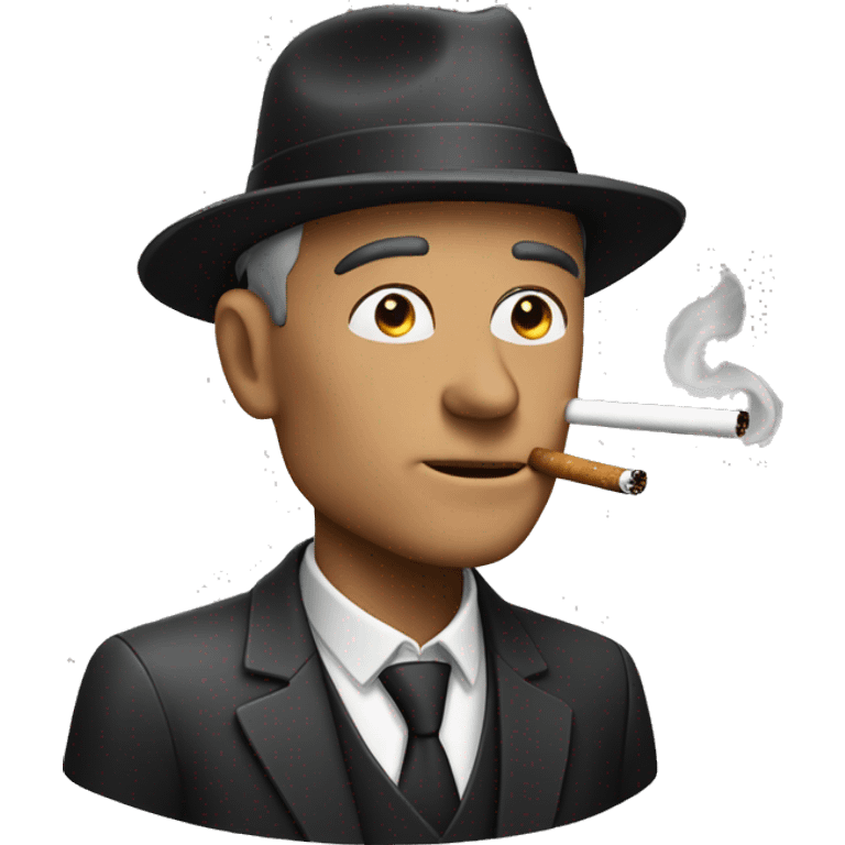 smoking man with hat emoji