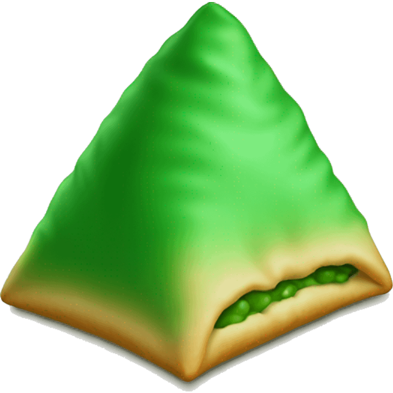 A green samosa emoji