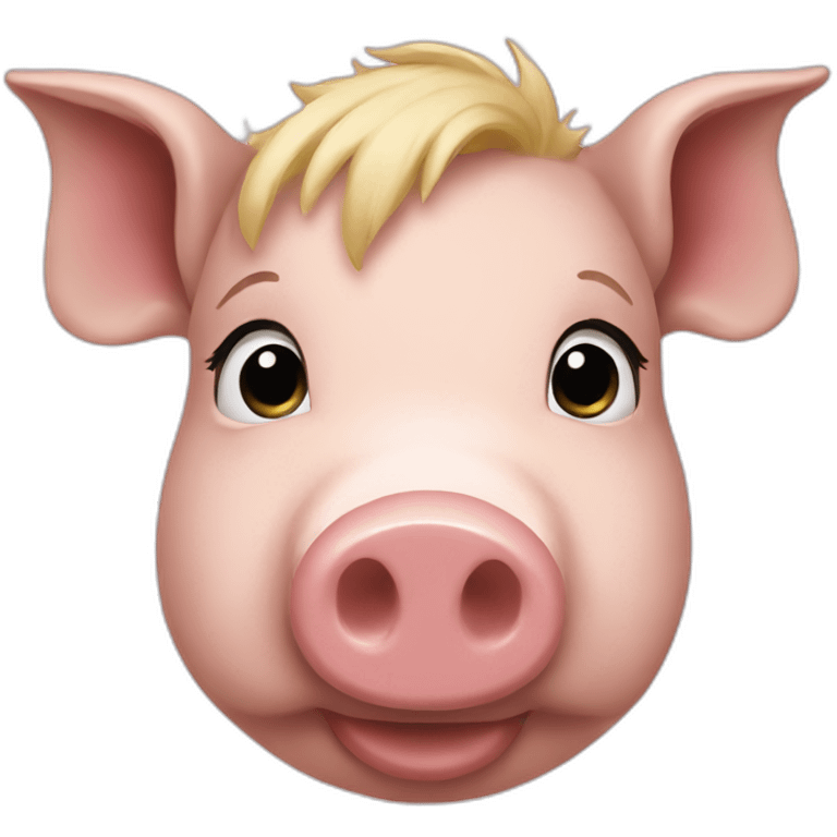 pig with blond hair emoji