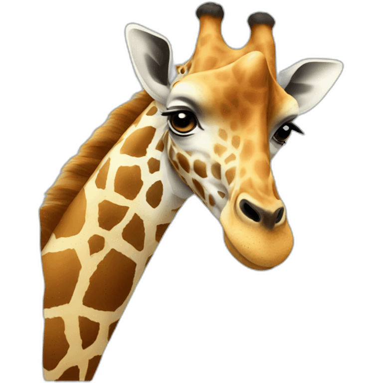 giraffe drinking emoji