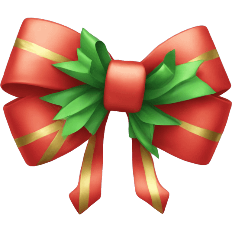 Christmas bow emoji