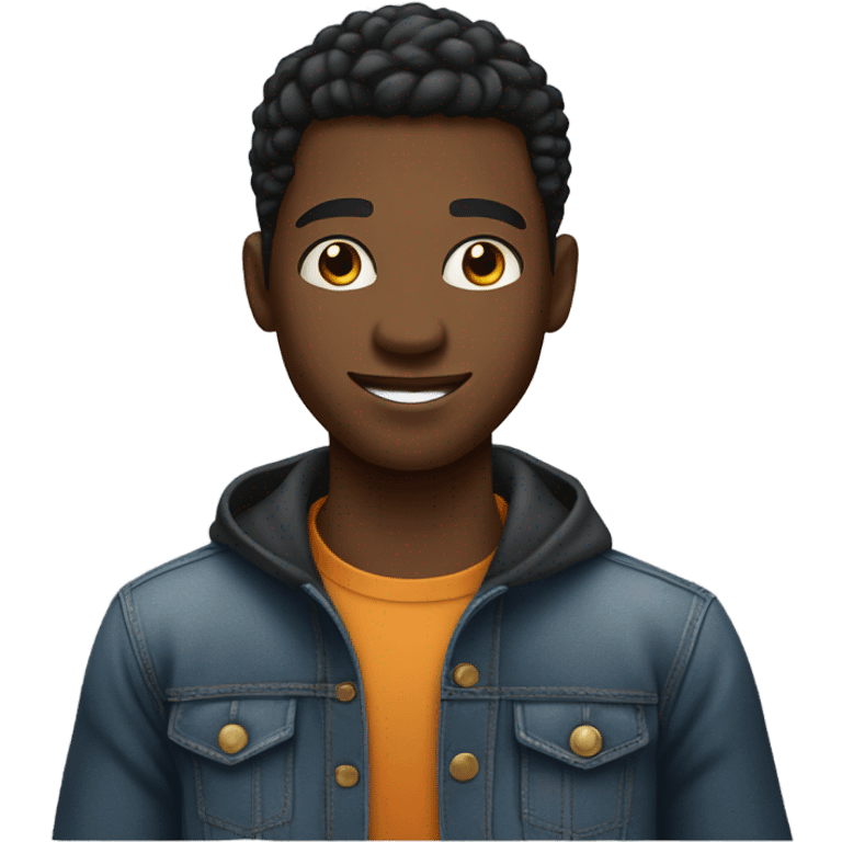 young sassy black man emoji