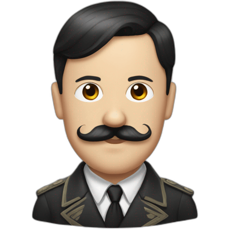 Hitler cheveux plaqué moustache emoji