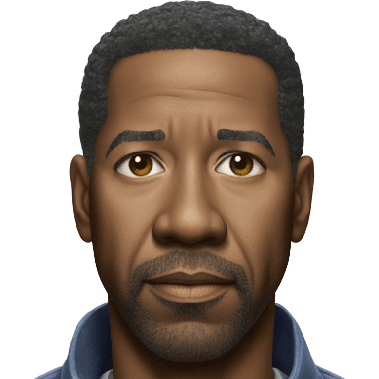 hyper realistic denzel washington wearing shirt emoji