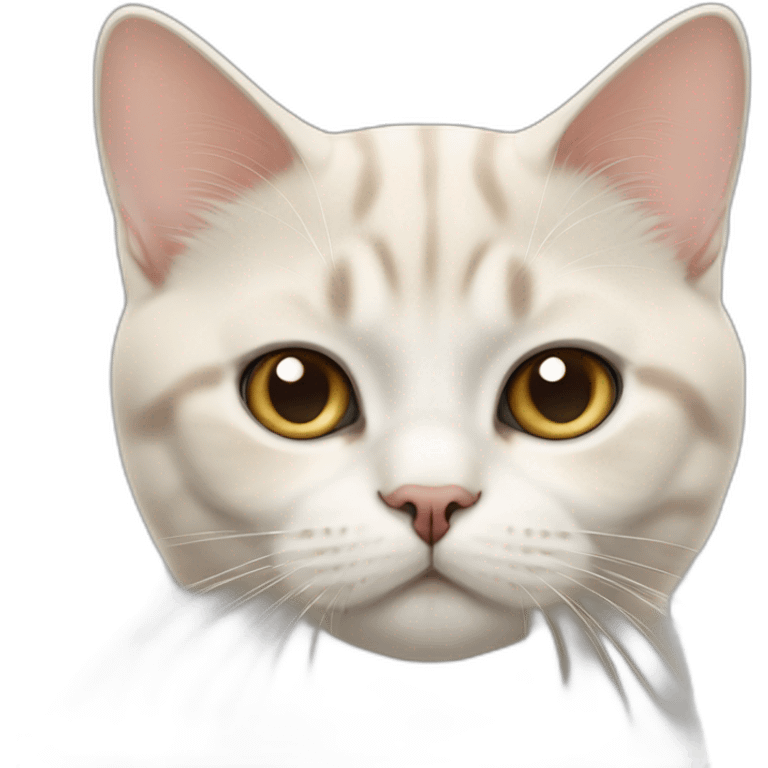 british shorthair beige white cat emoji