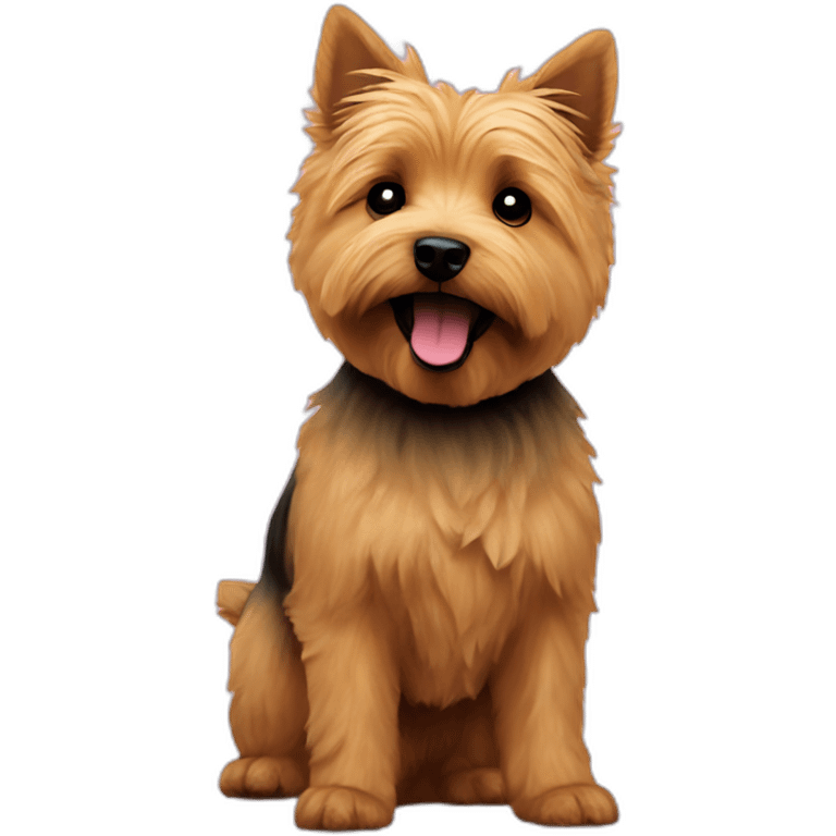 Norwich terrier happy birthday ballon emoji