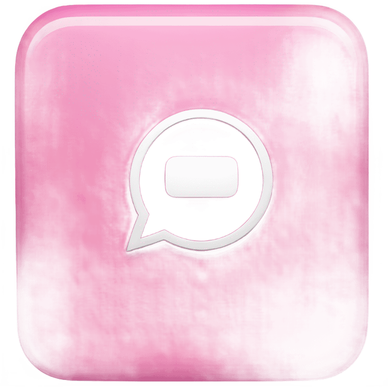 WhatsApp logo pink emoji