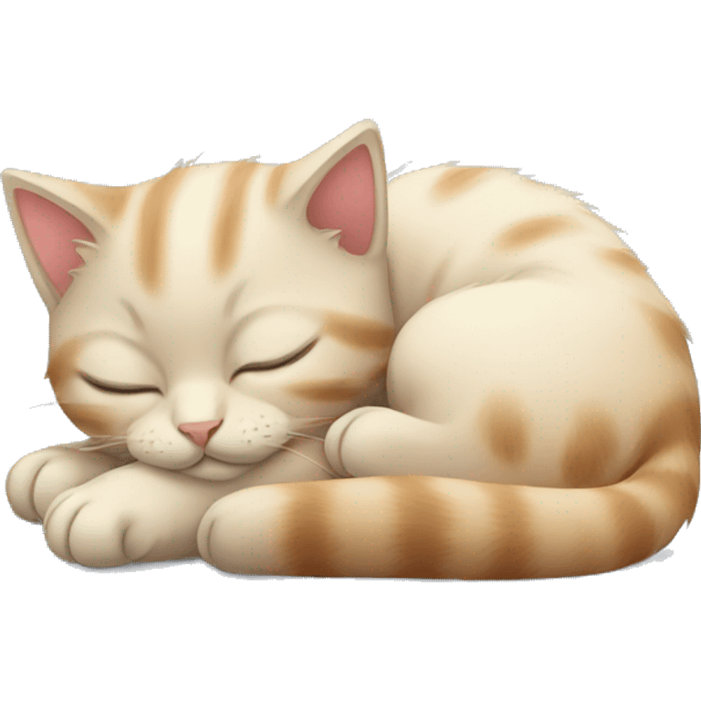 Small kitten sleeping emoji