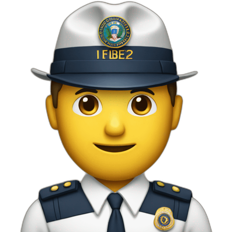 man with federal bureau of investigation cap emoji