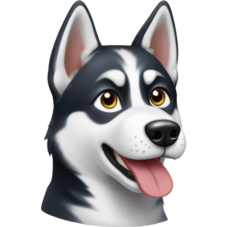 A Siberian husky as a top chef  emoji