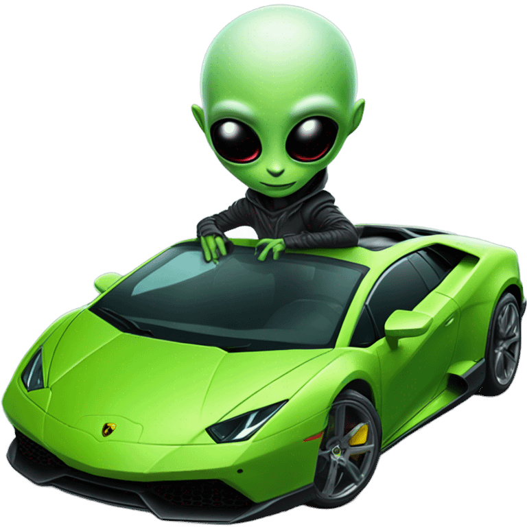 alien on a lambo emoji