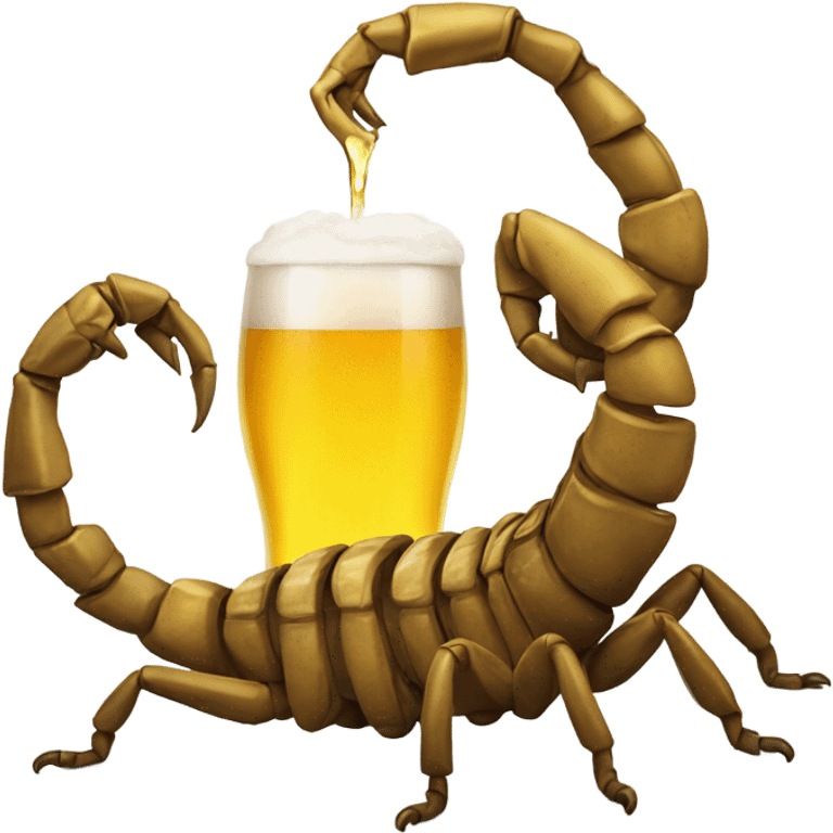 Scorpion drinking beer  emoji