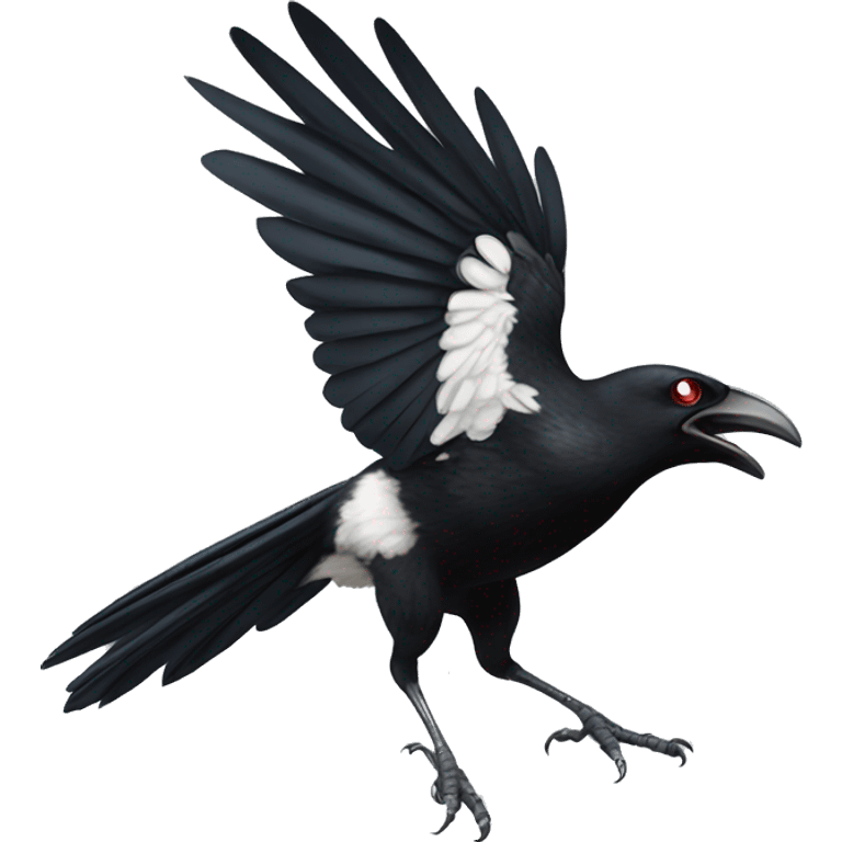 Angry Australian magpie swooping emoji