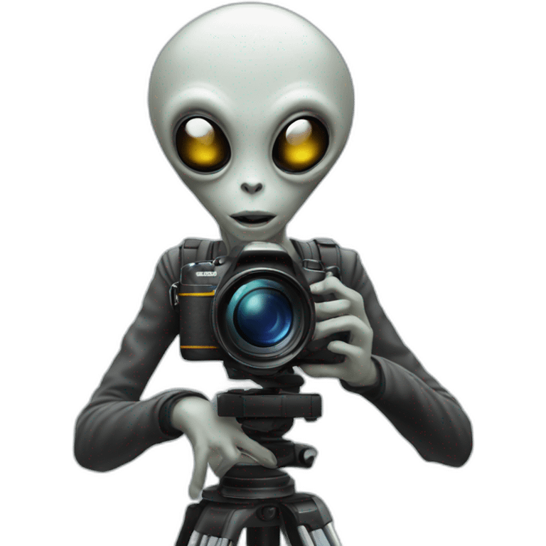 A alien who is a photographer emoji