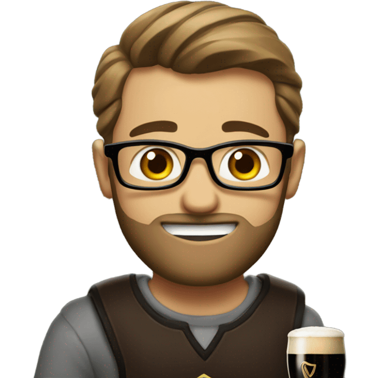 Me with a pint of Guinness  emoji