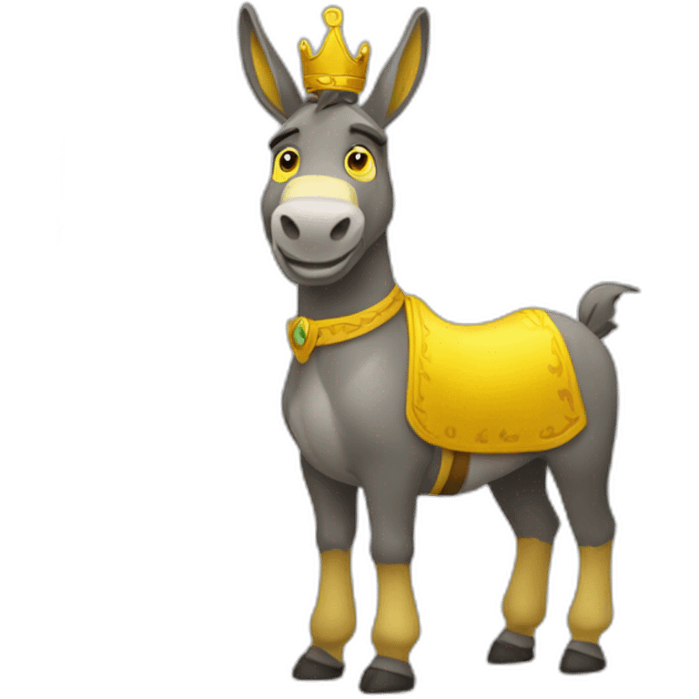 Yellow donkey though hisself king emoji