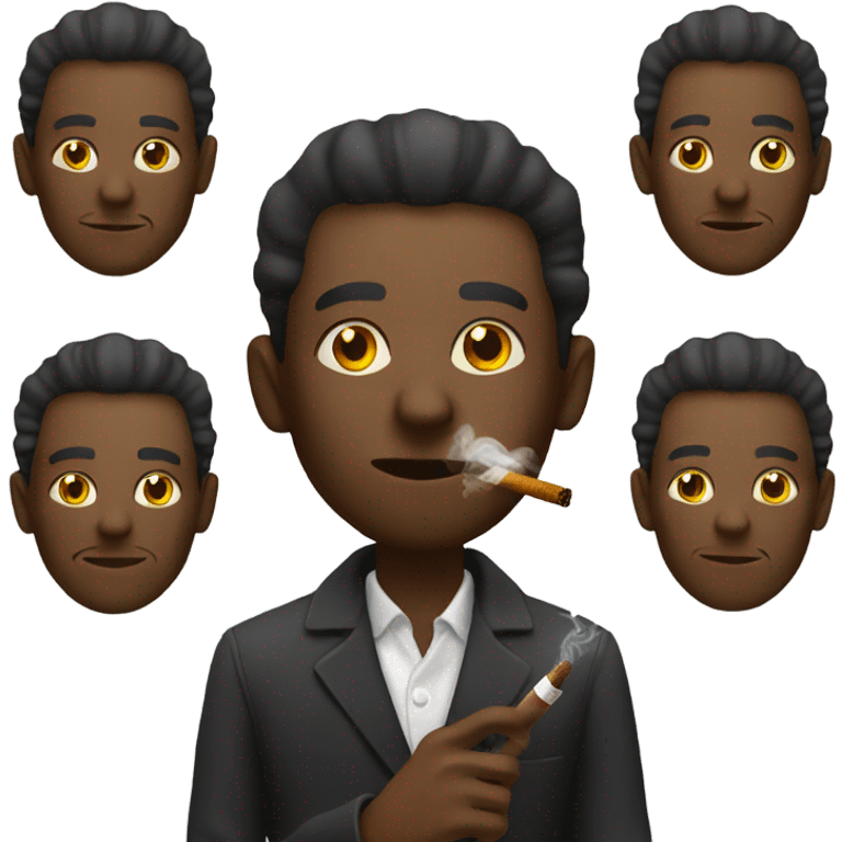 Jamaican man smoking  emoji