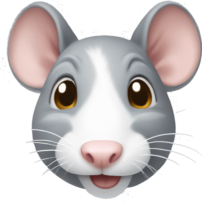 Gray-white rat Musya emoji