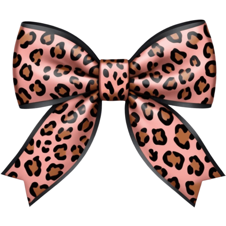 leopard print bow  emoji