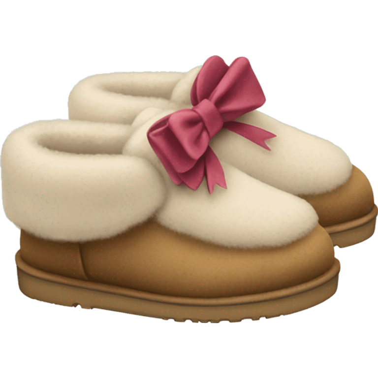 ugg slippers with bow  emoji