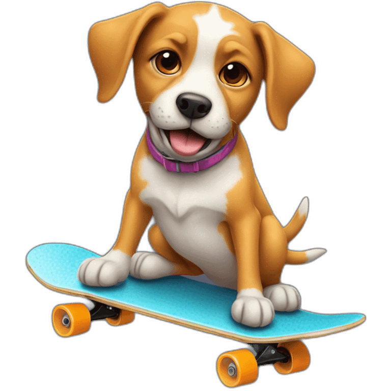 dog on skateboard emoji