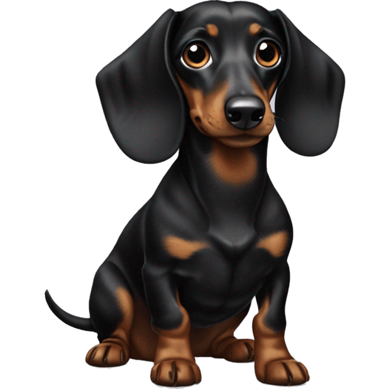 Black dapple dachshund emoji