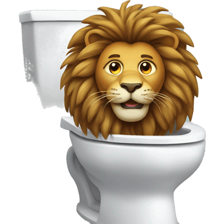 A Lion on the toilet  emoji