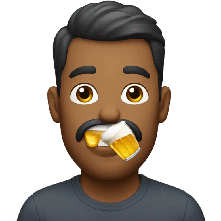 Man drinking beer  emoji